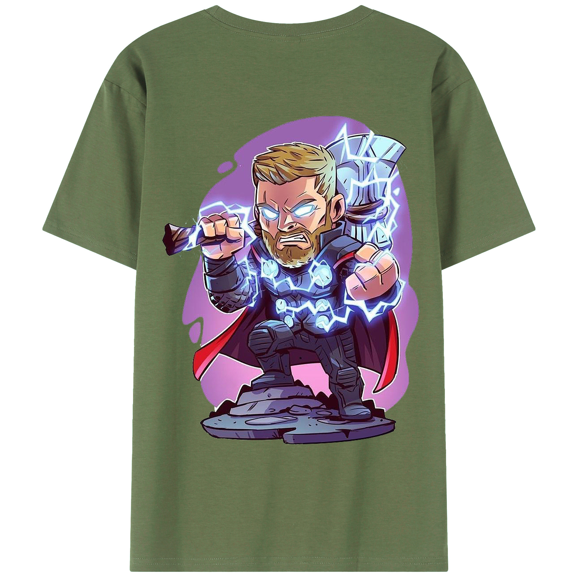 （画像用） アベンジャーズ The Avengers 綿100％ メンズ半袖Tシャツ（バックプリント） 通気性